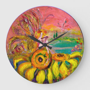 GRANDE HORLOGE RONDE FAIRY OF THE SUNFLOWERS