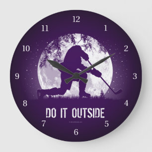 Grande Horloge Ronde Faites-le dehors (Hockey)