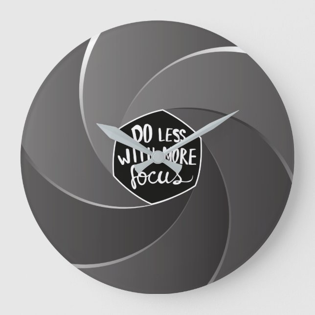 Grande Horloge Ronde Faites moins avec plus de concentration (Recto)