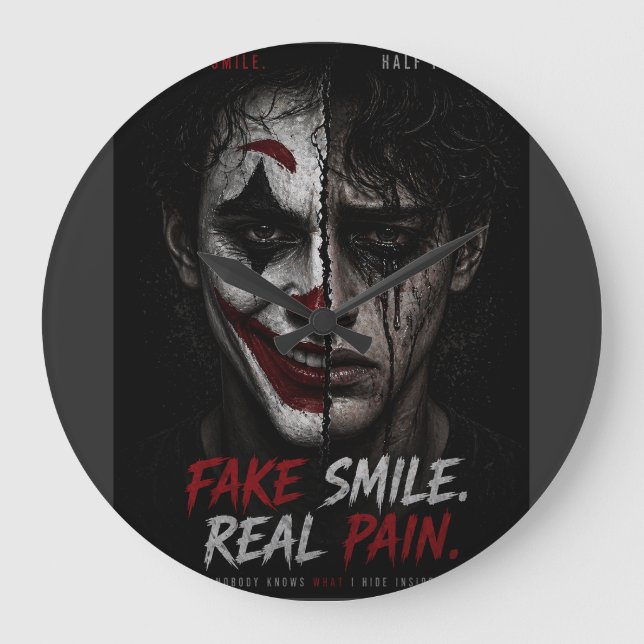 Grande Horloge Ronde “Fake Smile, Real Pain: The Truth Behind Man (Recto)