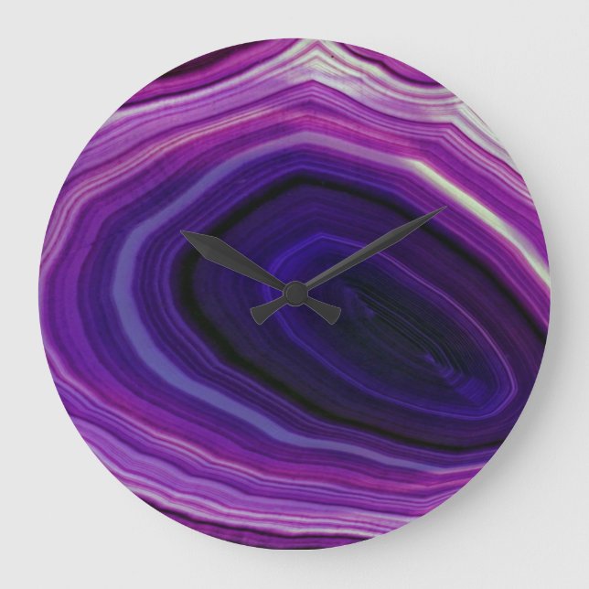Grande Horloge Ronde Falln a tourbillonné Geode pourpre (Recto)