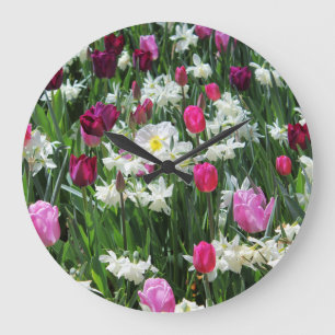 Grande Horloge Ronde Falln Romantique Printemps matin
