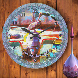 Grande Horloge Ronde Famille Los Peines Pelican 0463
