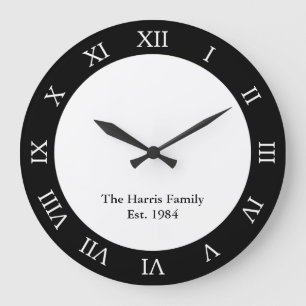 Grande Horloge Ronde Famille personnalisée
