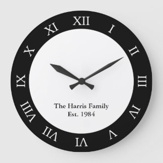 Grande Horloge Ronde Famille personnalisée