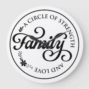 Grande Horloge Ronde Famille Un cercle de force et d'amour
