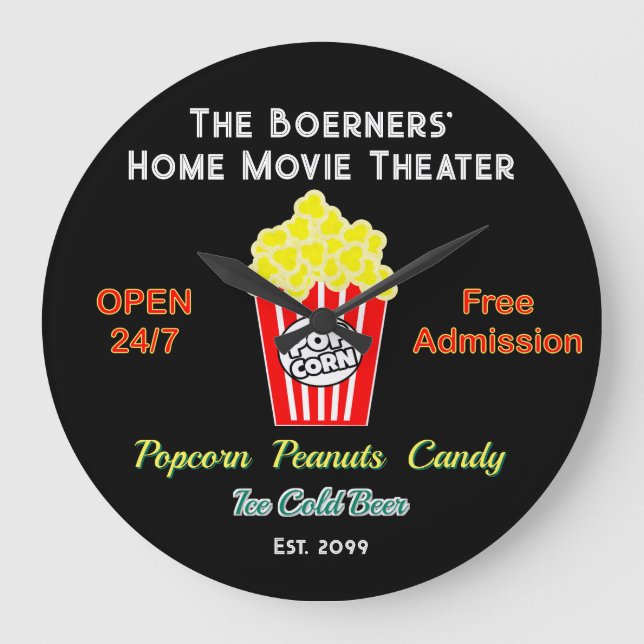 Grande Horloge Ronde Family Home Movie Theater Open 24/7  (Recto)