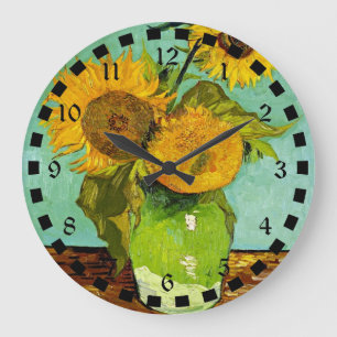 Grande Horloge Ronde Famous Painting, Sunflowers, 1888