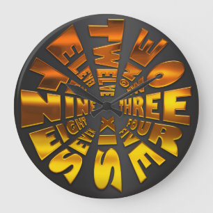 Grande Horloge Ronde Fantaisie de horodateur de mot
