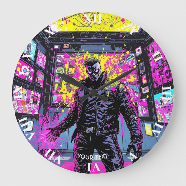 Grande Horloge Ronde Fantasy Cute Glitch In Gallery (Recto)