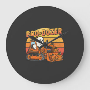 Grande Horloge Ronde Fantôme de Boo Dozer drôle d'Halloween