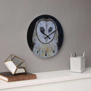 Grande Horloge Ronde Fantôme de la nuit Peinture d'Alfred Fox