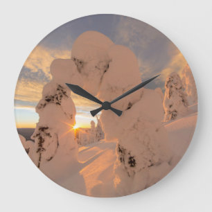 Grande Horloge Ronde Fantômes de neige dans la chaîne Whitefish