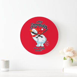 Grande Horloge Ronde Farer Snowman Comment Les Snowflakes Sont Vraiment