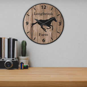 Grande Horloge Ronde Farm Ranch or Stable Name 8 Custom Barnwood Style