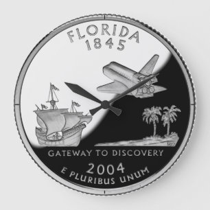 Grande Horloge Ronde Faux Florida State Quarter