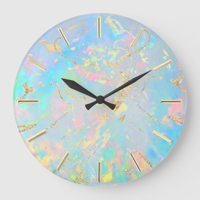 Grande Horloge Ronde FAUX holographic opal stone (Recto)