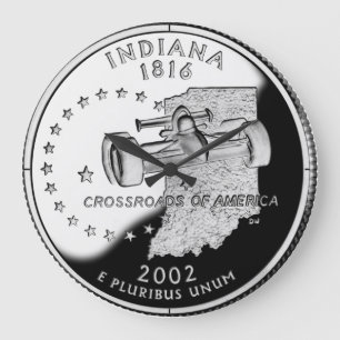 Grande Horloge Ronde Faux Indiana