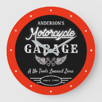 Faux Neon Nom Du Garage Depuis Date Orange Noir