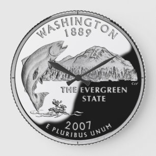 Grande Horloge Ronde Faux Washington State Quarter