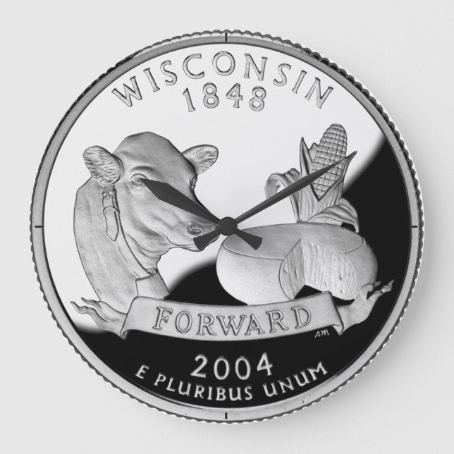 Grande Horloge Ronde Faux Wisconsin State Quarter Cow Cheese (Recto)