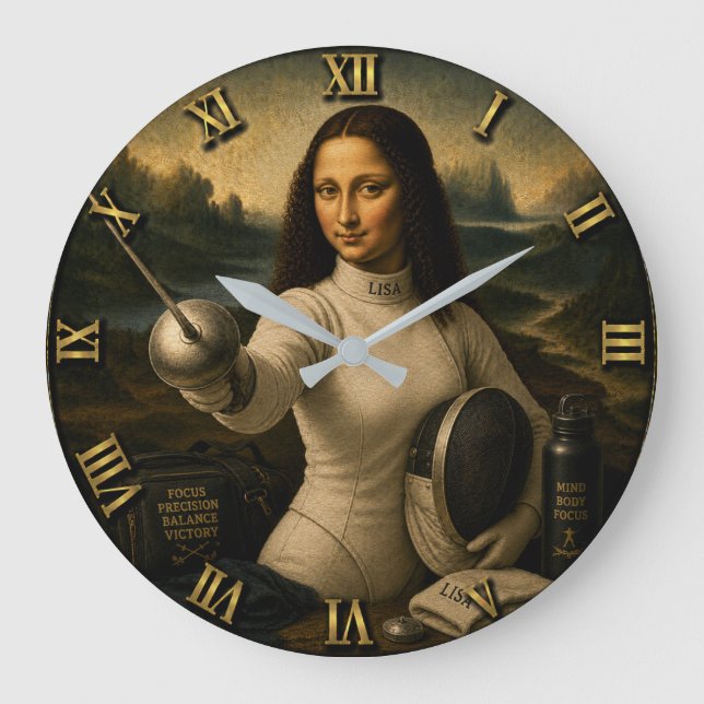 Grande Horloge Ronde Fencing Funny Mona Lisa (Recto)