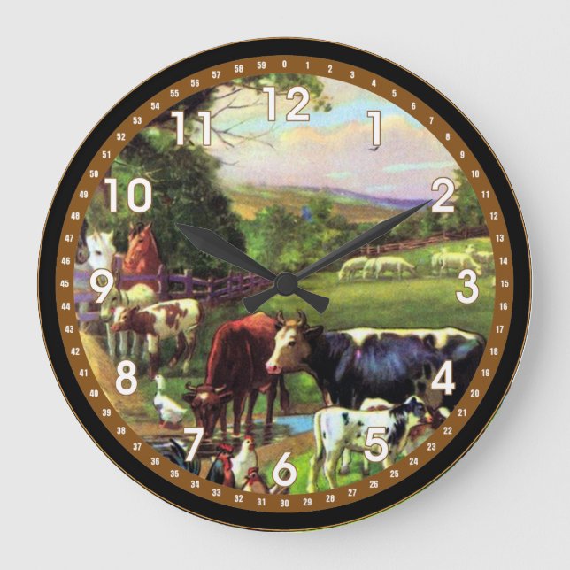 Grande Horloge Ronde Ferme vintage (Recto)