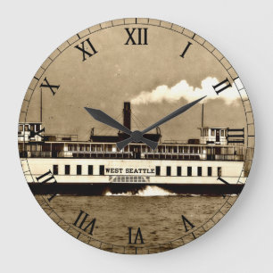 Grande Horloge Ronde Ferry Sepia Steamboat