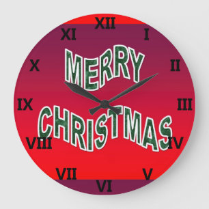 Grande Horloge Ronde Festive Joyeux Noël