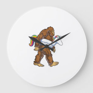 Grande Horloge Ronde Fête au bord de la piscine Bigfoot Licorne Flotteu