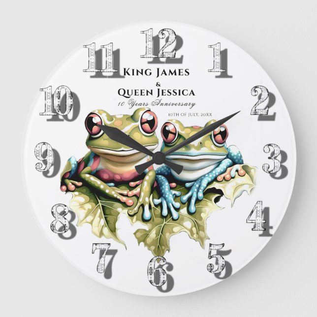 Grande Horloge Ronde Fête de jardin décontractée pour les 10 ans de mar (Recto)