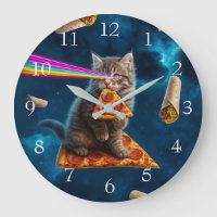 Fête de pizza de chat laser