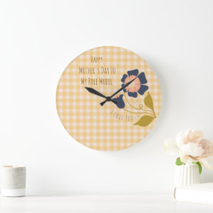 Grande Horloge Ronde Fête des Mères,,Joyeuse Fête des Mères à mon modèl