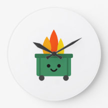 Feu de poubelle joyeux