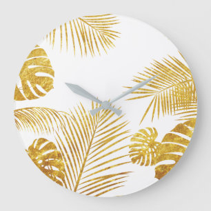 Grande Horloge Ronde Feuille 10