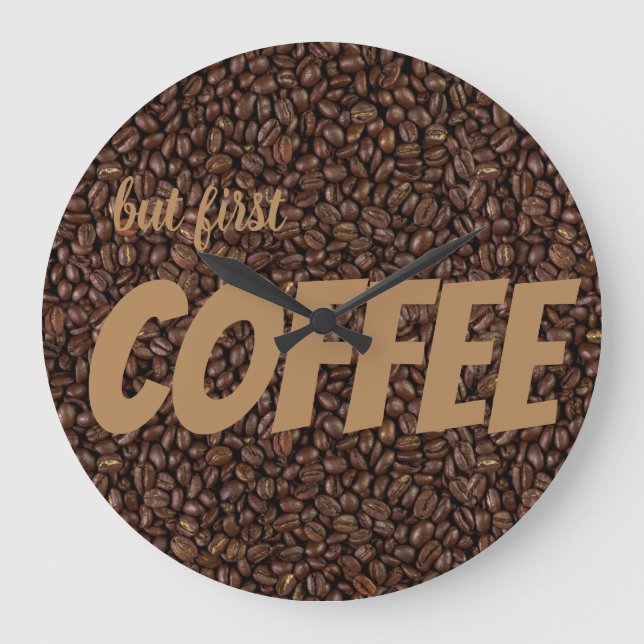 Grande Horloge Ronde Fèves de café (Recto)