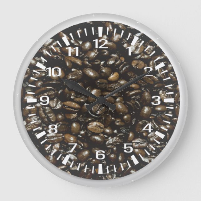 Grande Horloge Ronde Fèves de café (Recto)