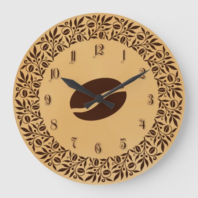 Grande Horloge Ronde Fèves de café (Recto)