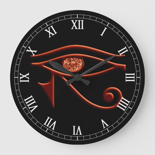 Grande Horloge Ronde Fiery Eye of Horus Roman Numeral Clock (Recto)