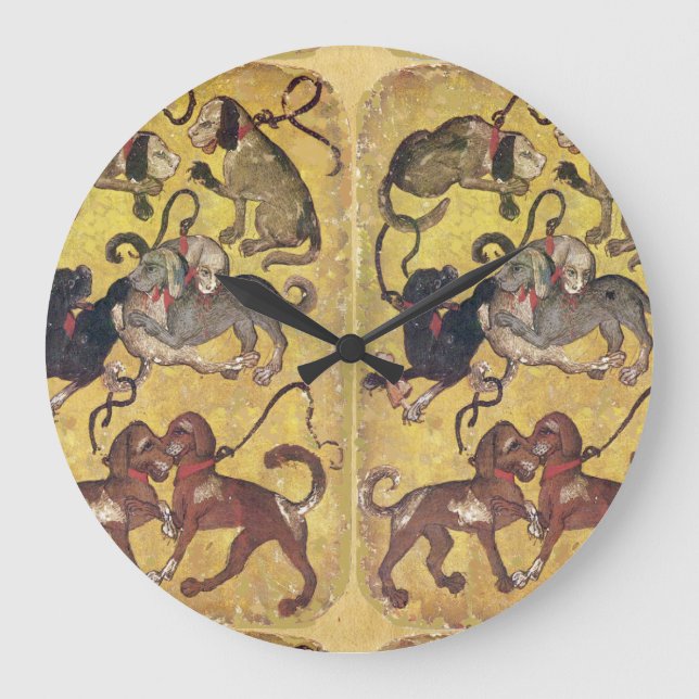 Grande Horloge Ronde Figures antiques de Tarots /German sept des chiens (Recto)