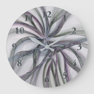Grande Horloge Ronde Filigree Motions Moderne Abstrait Fractal Balançan