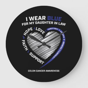Grande Horloge Ronde Fille Colorectal En Droit Sensibilisation Colon