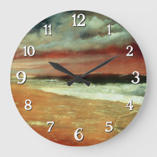 Grande Horloge Ronde Fin de l'après-midi au bord de la mer - Joaquín Cl