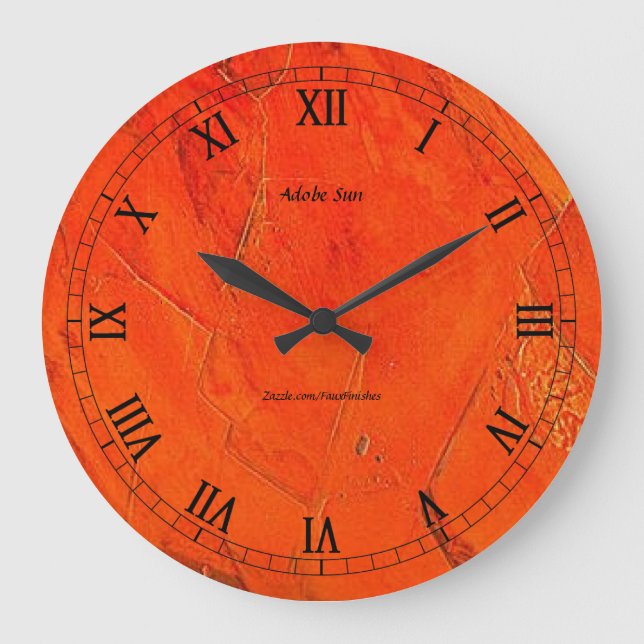Grande Horloge Ronde Finition fausse Adobe Sun (Recto)