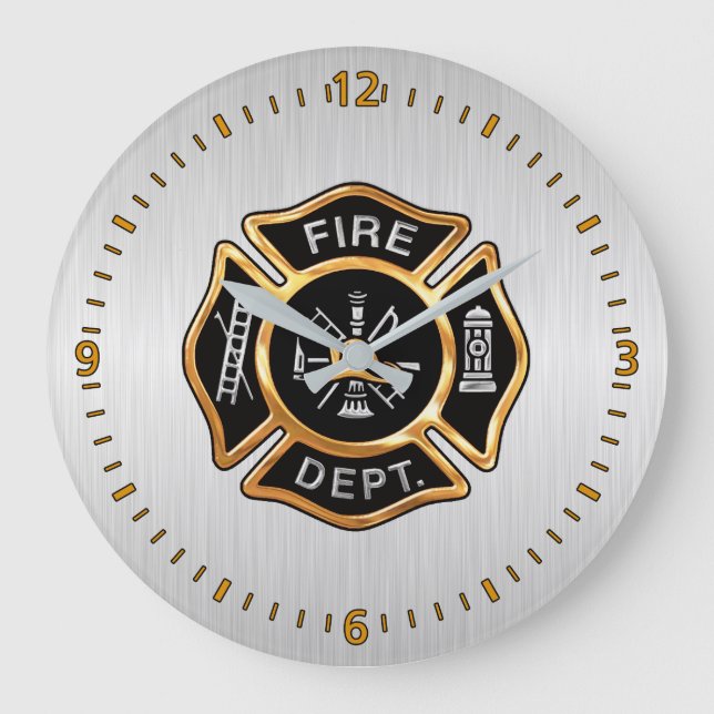 Grande Horloge Ronde Fire Department Badge Gold and Silver (Recto)