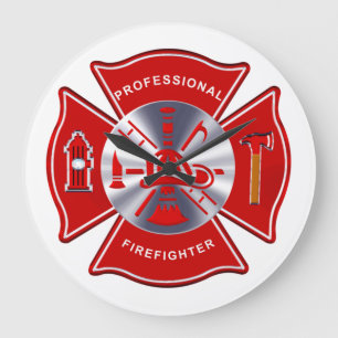 Grande Horloge Ronde Firefighter Clock - Professional