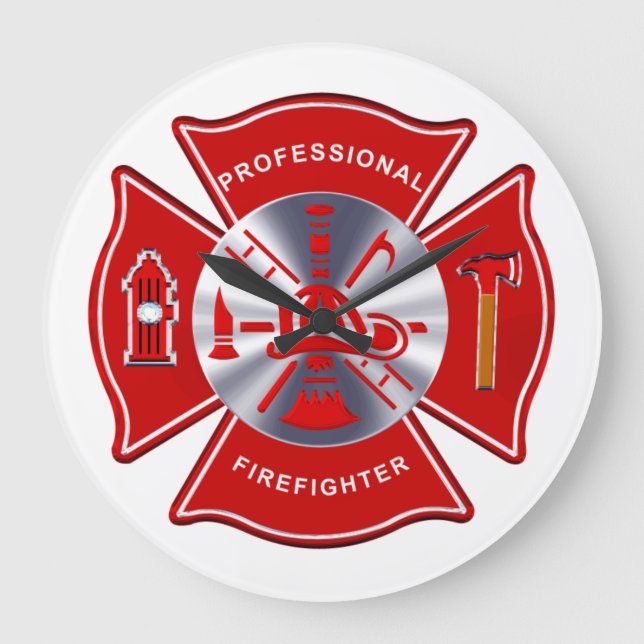 Grande Horloge Ronde Firefighter Clock - Professional (Recto)