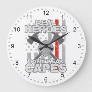 Grande Horloge Ronde Firefighters Real Heroes Don't Wear Capes