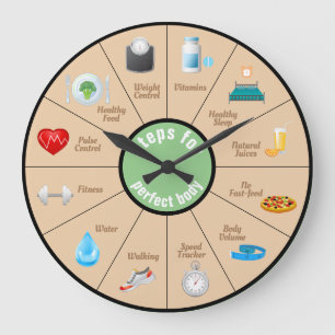 Grande Horloge Ronde Fitness Corps Sain