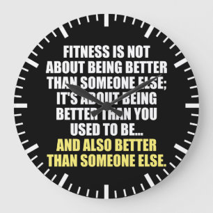 Grande Horloge Ronde Fitness Funny Motivational